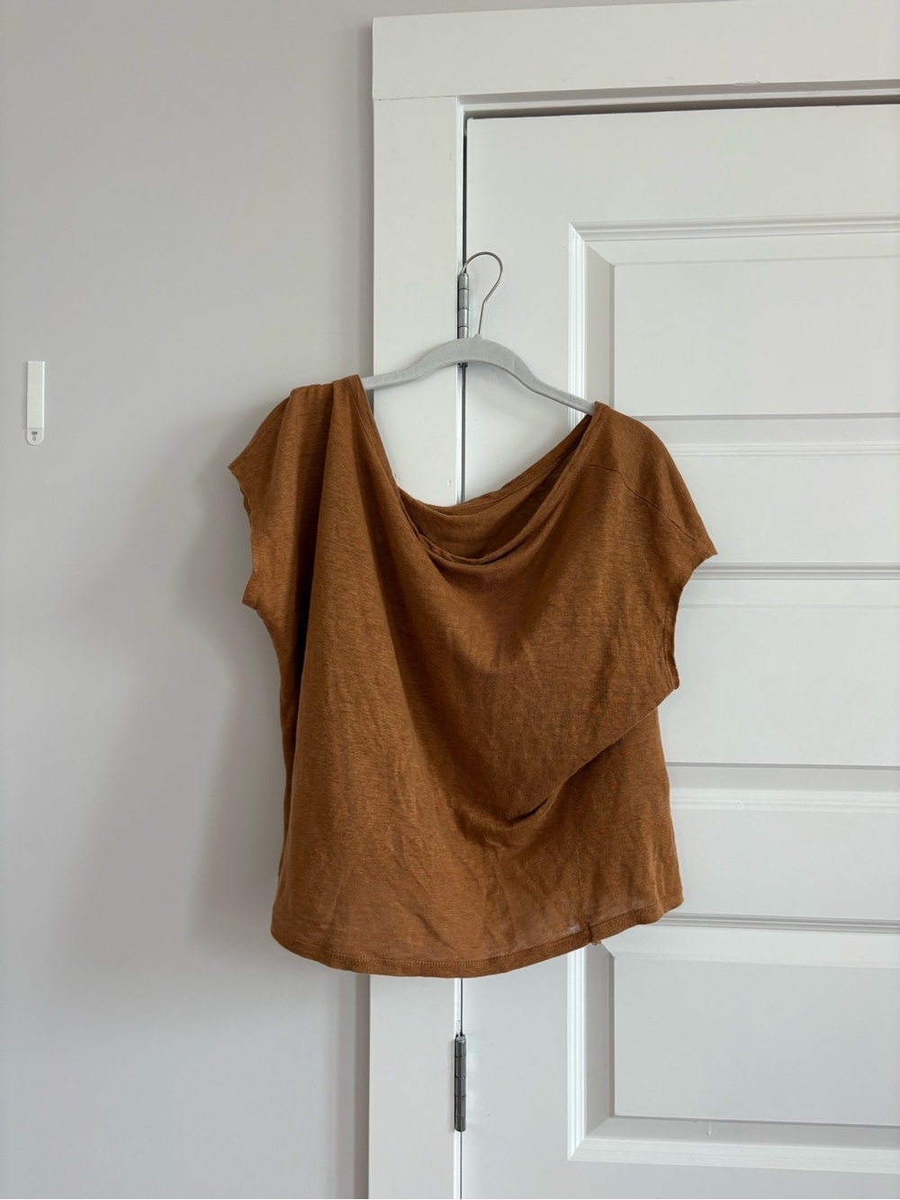 Slouchy Light Brown Linen Tee